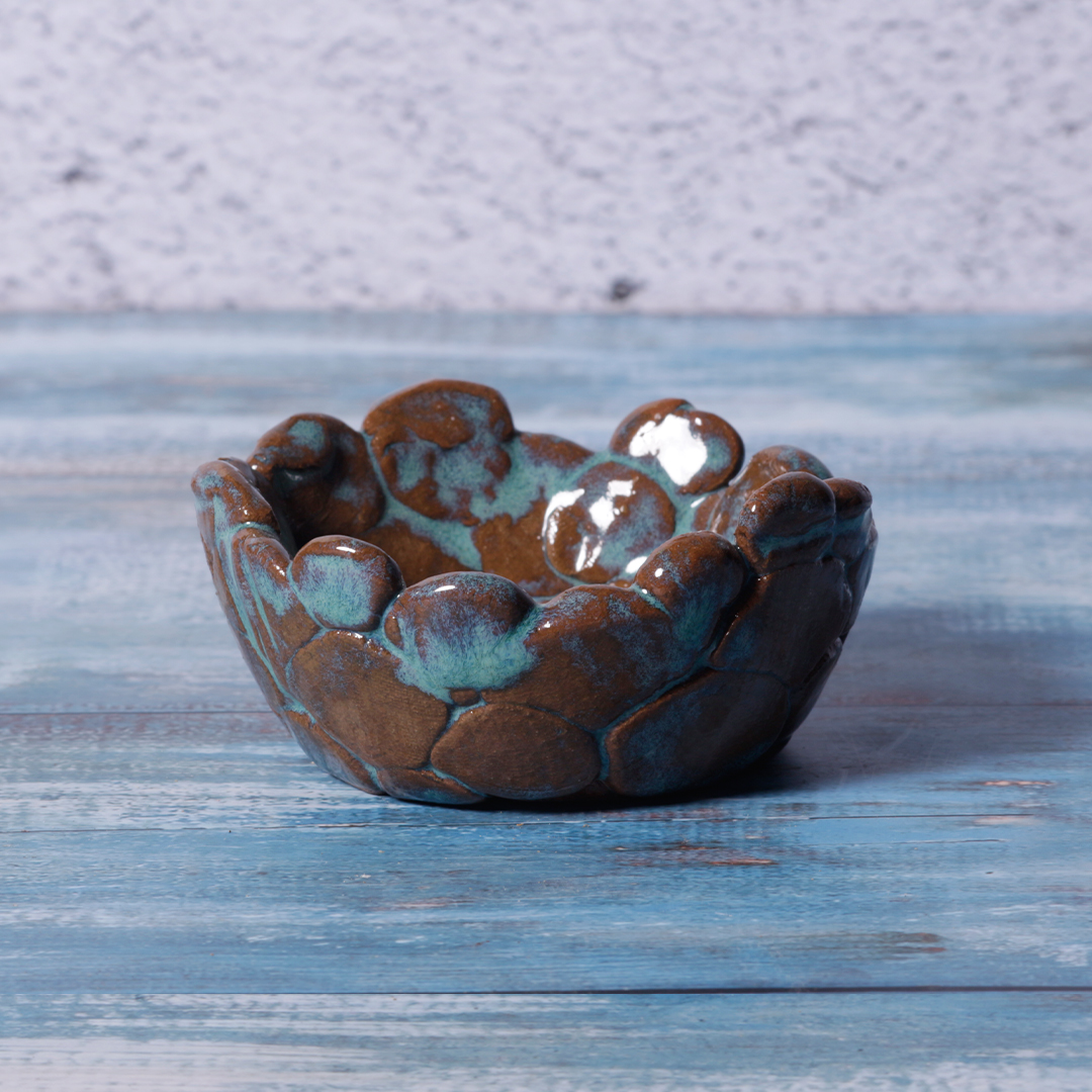 Artistic Blue and Brown Bowl DWB36