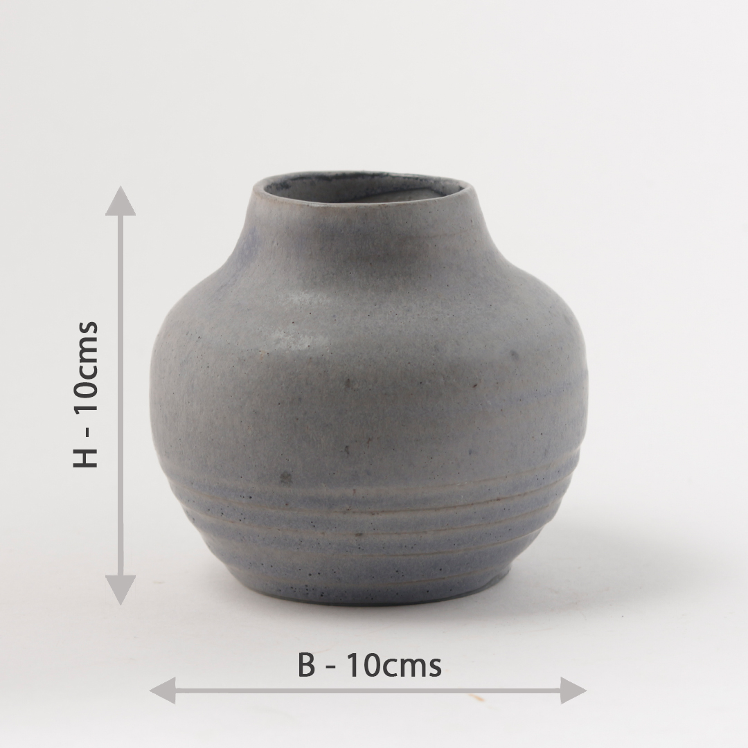 Grey Rounded Vase HD59