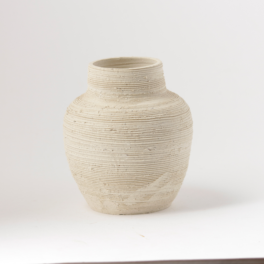 Textured Dual Cream Vases HD51 Textured Dual Cream Vases HD51
