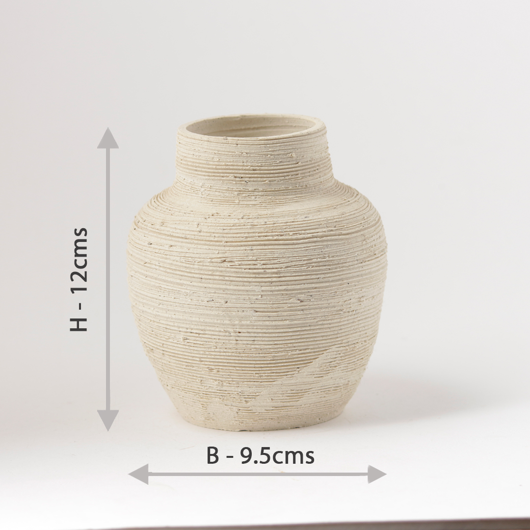 Textured Dual Cream Vases HD51