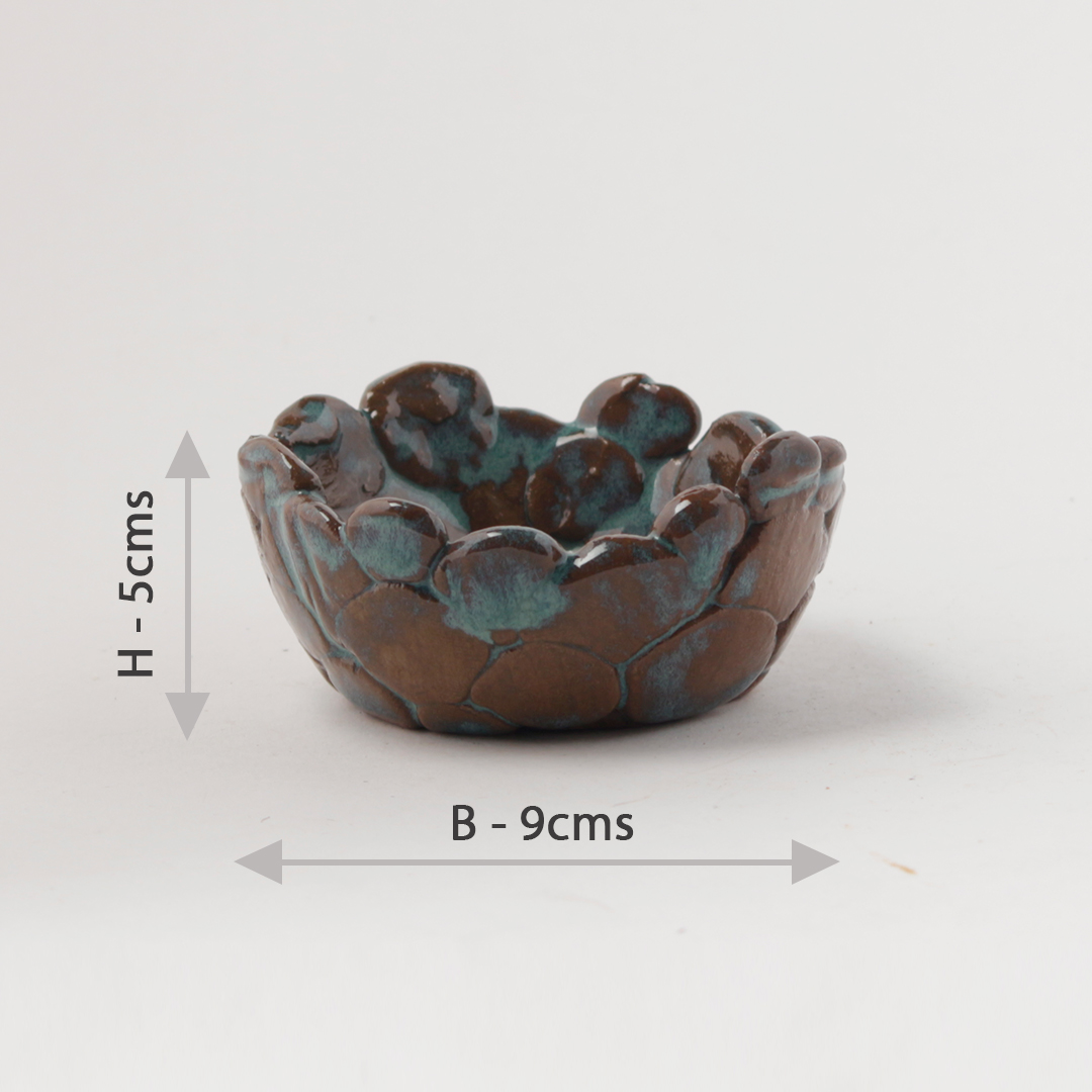 Artistic Blue and Brown Bowl DWB36