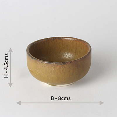 Set of 3 Bowls in Ochre DWB52