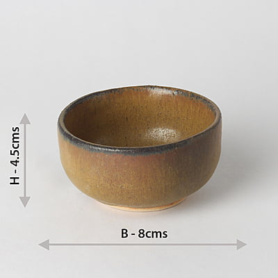 Set of 3 Bowls in Ochre DWB52