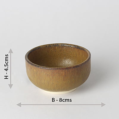 Set of 3 Bowls in Ochre DWB52