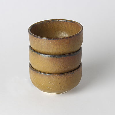 Set of 3 Bowls in Ochre DWB52