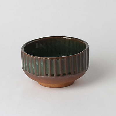 Olive Green & Brown Bowl DWB68