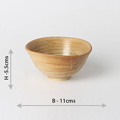 Rustic Beige and Orange Bowl DWB89