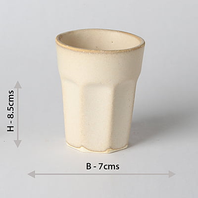 Beige Tall Chai Glass DWS29