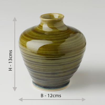 Glossy Green Bulky Vase HD17