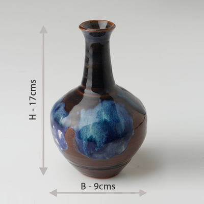 Ocean colored Narrow-necked vase HD21
