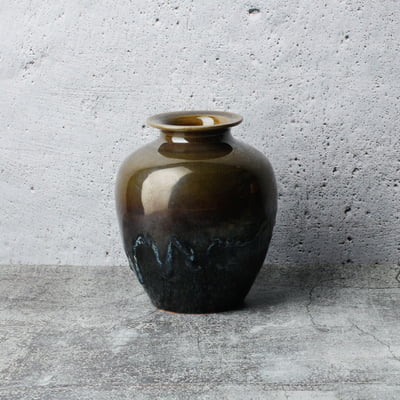 Brown Mirror Glazed Vessel HD16