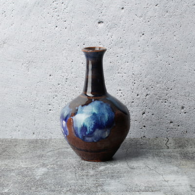 Ocean colored Narrow-necked vase HD21