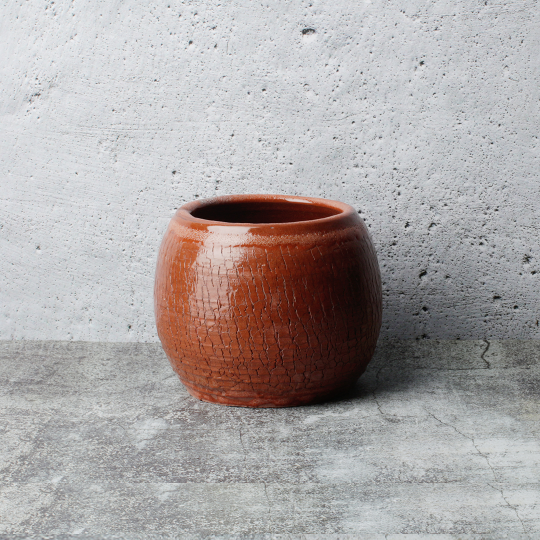 Bowl-Style Brown Vase HD34